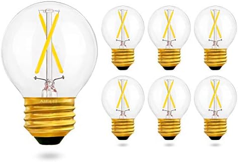Led лампа AIELIT E26 A15, 2 W (еквивалент на 25 W), ярко-бяло 5000 К, с регулируема яркост на Дневна светлина, led Крушки за подвесного лампи, Полилеи, Висящи лампи за дома, 6 бр. в опак