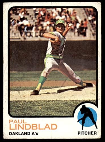 1973 Topps # 406 Пол Линдблад Оукланд Атлетикс (Бейзболна картичка) ЧЕСТНА лека атлетика