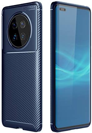 калъф lopolike за Huawei Капитан 40 Pro, елегантен дизайн, от кожа от въглеродни влакна с хибриден капак от TPU, устойчив на надраскване, за Huawei Капитан 40 Pro, синьо