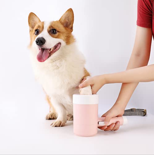 Thstheaven Преносима чаша за почистване на лапите на домашните любимци - Чаша за миене на лапите на кучета - Силиконова четка за почистване на лапите на домашните любимц?