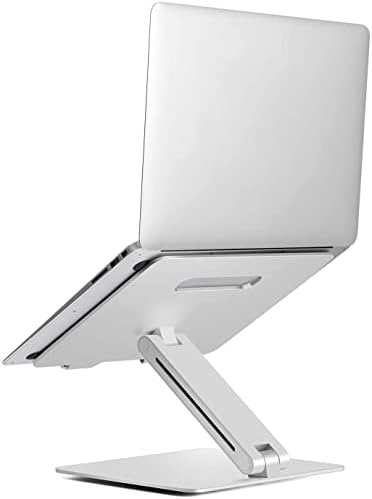 Регулируем по височина Алуминиева поставка за лаптоп | Ергономичен дизайн и е лесна стойка, Съвместима с 15.6 лаптопи MacBook Pro/Air,