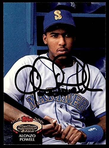 1992 Topps # 547 Алонзо Пауъл Сиатъл Маринърс (Бейзболна картичка) Автограф на Моряците
