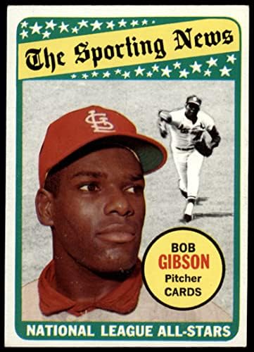 1969 Topps # 432 All-Star Боб Гибсън Сейнт Луис Кардиналс (Бейзболна карта) Карта Дина 5 - БИВШ Кардиналс