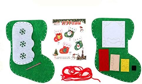 NUOBESTY Коледен Декор Подарък Пакети на дядо коледа 4шт Коледни Чорапи за Подаръци Пакети само Аксесоари за Бродерия Осъществяване Материал