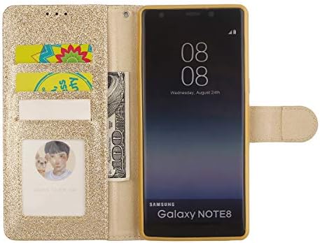 Оригинален Калъф-портфейл за Galaxy Note, 8, 3D Bling Кристал Кристал, Чантата със Сладки Сърце, Кожен портфейл, чанта за Носене-книжка с панти капак, калъф-поставка за Samsung Galax