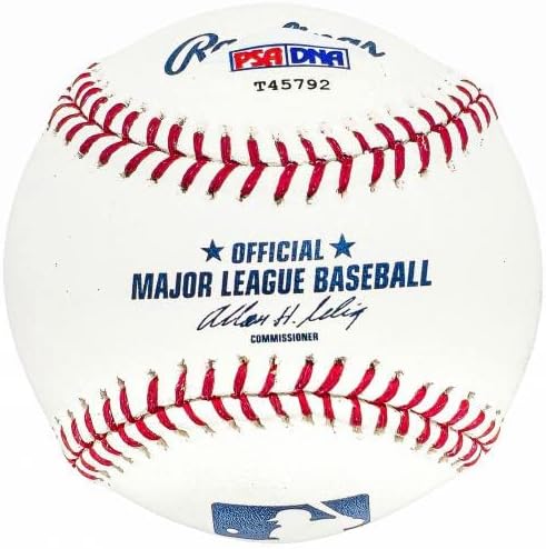 Ърни Банкс С Автограф от Официалния представител на MLB бейзбол Чикаго Къбс КОПИТО 77 PSA/DNA #T45792 - Бейзболни топки с автографи