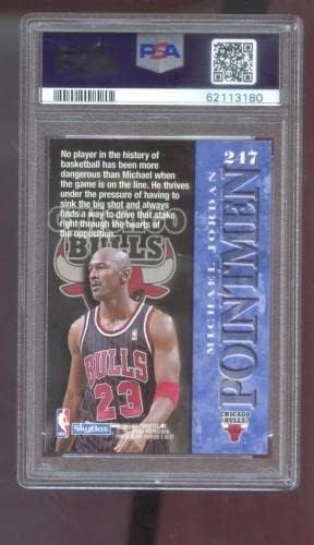 1996-97 Skybox Premium #247 Карта на Майкъл Джордан PSA 8 Категория NBA 96-97 1996-1997 - Баскетболни карта, без подпис