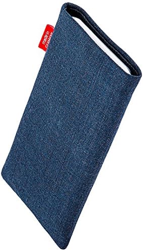 Калъф за носене-калъф fitBAG Jive Blue, Изработена по поръчка за Vivo NEX 3-5 Г | Произведено в Германия | чанта за Носене-калъф от фина костюмной плат с подплата от микрофибър за