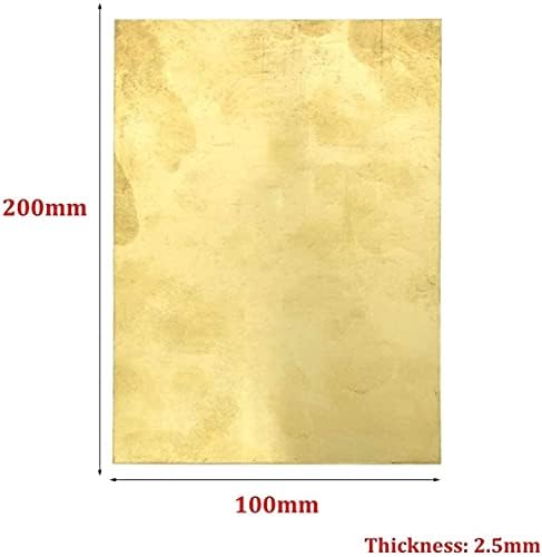 Меден лист YIWANGO фолио от меден лист Метал месинг идеален за архитектурни приложения, Медни листове от месингова плоча (размер: 2,5 мм)