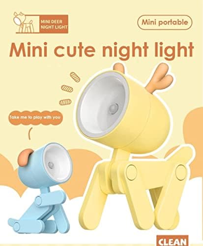 Мини Хубава Настолна Лампа LED Night Light Карикатура на Домашен Любимец Сгъваема Настолна Лампа за Детска Стая, Нощно Шкафче Спалня Декор Хол
