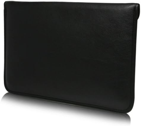 Калъф BoxWave, който е съвместим с Samsung Galaxy Book2 Pro (13,3 инча) (калъф от BoxWave) - Луксозни Кожена чанта-месинджър, дизайн своята практика-плик от изкуствена кожа - черно jet black