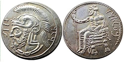 Сребърна Гръцка Монета Чуждестранна Копие сребърно покритие Възпоменателна Монета G09S Ян Ду Гръцка Монета Чуждестранна Копие сребърно покритие Възпоменателна Мо?