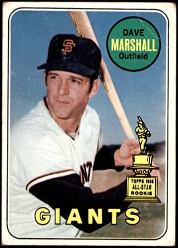 1969 Topps # 464 YN Дейв Маршал Сан Франциско Джайентс (Бейзболна картичка) (Маршал жълти букви) ПРЕКРАСНИ Джайънтс