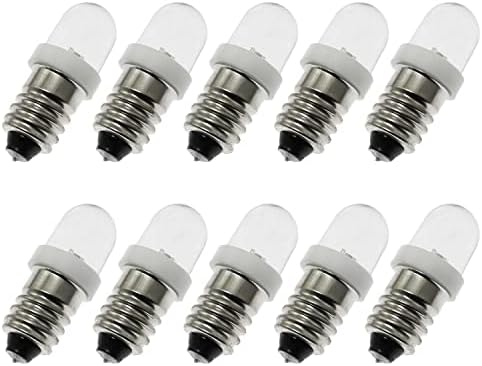 10ШТ 0,2 W 3 В E10 Мини-Led Лампа, Миниатюрни електрически Крушки с Винтовым Основание, Led Индикатор за Начало на Експеримента, Електрически Тест Аксесоари