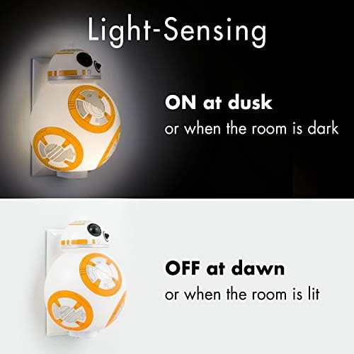 Led нощна светлина Star Wars BB-8, което променя цвета си, Колекционерско издание, Сензор от здрач до зори, за Включване, Disney, Galaxy,