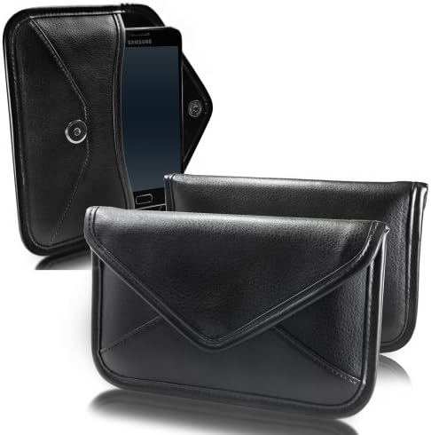 Калъф BoxWave, който е Съвместим с vivo V21 5G (Case by BoxWave) - Луксозни Кожена чанта-месинджър, чанта-плик от изкуствена кожа за