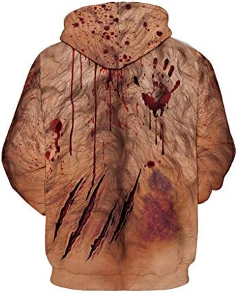 JFLYOU Хелоуин Творчески 3D Принт С Дълъг Ръкав Hoody Hoody Пуловер за Жени Мъже Двойки
