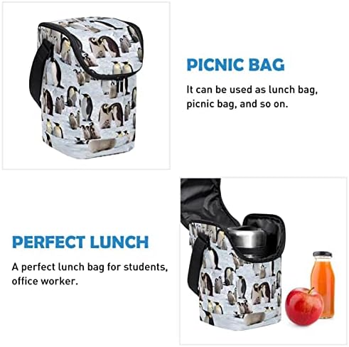 Обяд-Бокс GUEROTKR за жени, Обяд-Бокс за мъже, Малка Чанта за Обяд, с изображение на животно пингвин
