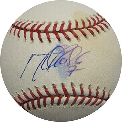 Клевета Марка Дерозы с Автограф от ръката На Мейджър лийг бейзбол Атланта Брейвз - Бейзболни топки с Автографи