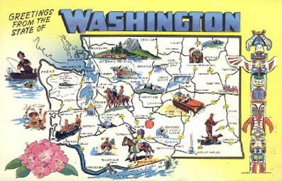Здравейте от Вашингтон, пощенска Картичка