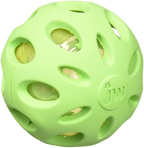 Играчка за куче с хрупкави глави-топката [Комплект от 3] Размер: Среден (8 x 3 W x 3Д), Цвят: зелен