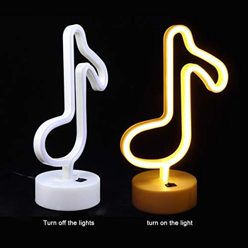 OSALADI Музикална Нота Неонови Светлини Декоративни Табели Led Лампа USB Настолен лека нощ за Декор Спални Вечерни Сувенири и Подарък