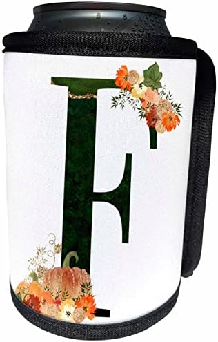 3. Залепете Красиви есенни цветя и тиква с монограм, инициализирующей опаковка за хладилник F - Can (cc-370484-1)