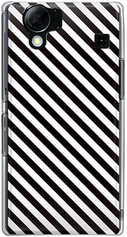 CaseMarket SoftBank AQUOS Phone (102SH) Прозрачен твърд калъф от поликарбонат [Черно-бели ивици]