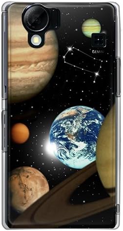 CaseMarket SoftBank AQUOS Phone (102SH) Прозрачен Твърд калъф от поликарбонат [Колекция Space Black Planet Constellation - Джемини]