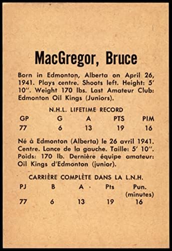 1962 Паркхерст 23 Брус Макгрегър Детройт Ред Уингс (Хокейна карта) в Ню Йорк+ Ред Уингс