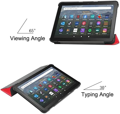 Калъфи за таблети Калъф за Kindle Fire HD 8 и Fire HD 8 Plus (2020,2022 години на издаване), трикуспидалната smart-калъф за таблет, Тънък