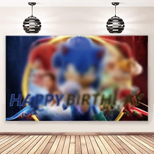 Украса за Парти в чест на рождения Ден на Sonic, Фон честит Рожден Ден, 5x3 фута за Парти в чест на рождения Ден на Sonic, Детски Аксесоари