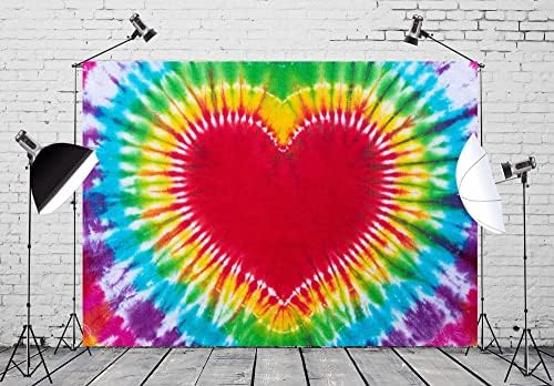 BELECO 12x8ft Текстилен Фон за вратовръзка-на боя във формата на Сърца, Преливащи Сърцето, на Фона на Влюбените, Цветна Тема на Обвиняемия-за