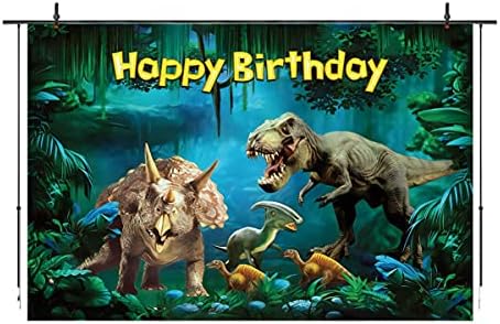 Тематичен Фон за Рожден Ден с Динозаври за момчета, Свят на Динозаврите, Див, в Гората, на Фона На Фотография, Детски Динозавър, Украса