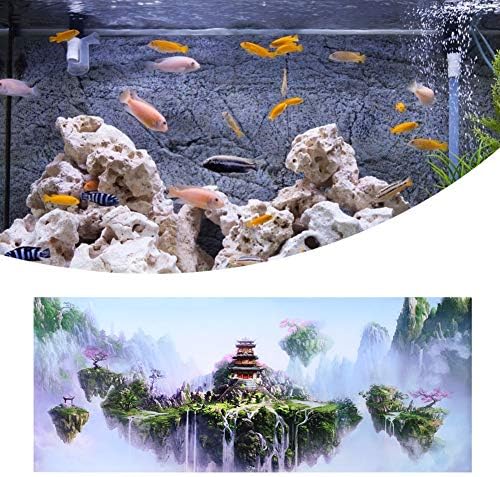 На фона на Плакат за Аквариум Zerodis, 3D Водоустойчиви PVC Лепило за Тапети за вашия Аквариум Стикер Небесен Замък Фоново Украса за