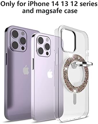 Магнитен държач за пръстени телефон MagSafe, Поставка за пръстени на палеца с брилянтен магнит DATIMIRA, Съвместима с iPhone 14 Plus 13 12 Pro, Pro Max, Mini, аксесоари Mag Safe, Starlight