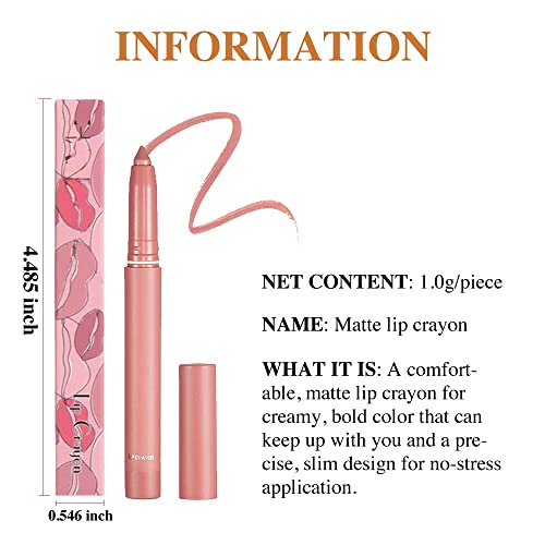 Набор от матирана губных червила, BINGBRUSH 3 цвята, хидратиращи извод за устни с вградена острилка ви Ultimate Lip Crayon за грим -