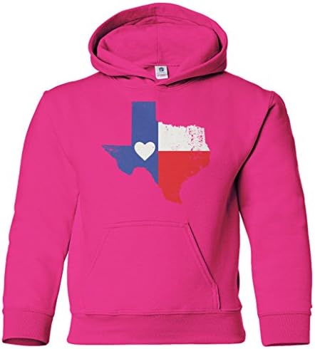 Младежки Hoody с качулка Threadrock Kids Флаг на щата Тексас от Сърце