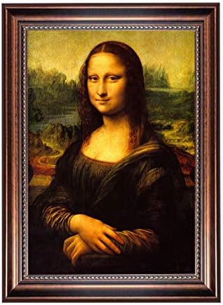 Eliteart - Мона Лиза на Леонардо Давинчи Възпроизвеждане на картини с маслени Бои Giclee Стенно Изкуство Платно в рамка