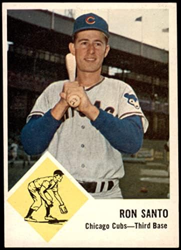 1963 Fleur 32 Рон Санто Чикаго Къбс (Бейзболна картичка) EX/MT Cubs