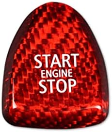 Eppar Нова Капачка Бутон за стартиране на двигателя от въглеродни влакна, която е Съвместима с Mini Countryman -2020 (червен)