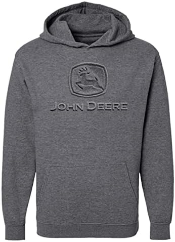 John Deere перлено бял Текущата Лого Мъжки Hoody с качулка, Пуловер, Hoody
