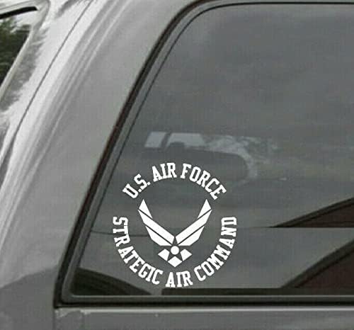 Стикер Strategic AIR Command 4 Табелка Армия на САЩ Военни Униформи за Прозореца на Колата Камион Броня Лаптоп Флаг военновъздушните