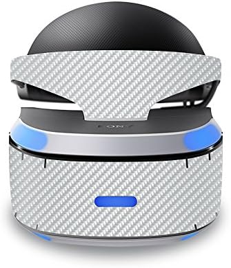 MightySkins Кожата е Съвместим с Sony Playstation VR амбалажна Хартия Корица Стикер Кожи от Бели Въглеродни влакна