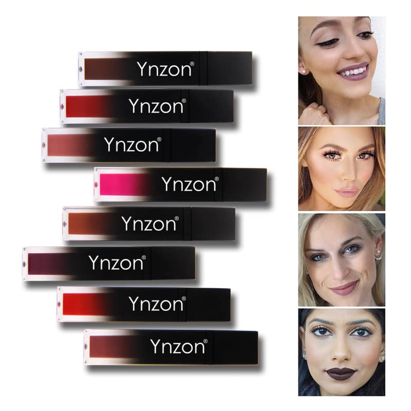 Водоустойчив червило YNZON се Запазва 24 часа, Высокопигментированный цвят с Хидратиращ балсам Матиран 8 цвята по желание (04 )