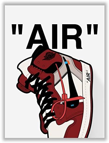 Плакат с кроссовками Hypebeast Chicago – (12x16 инча) без рамка – AJ Wall art, Интериор на стаята Hypebeast, Плакат на Майкъл Джордан,