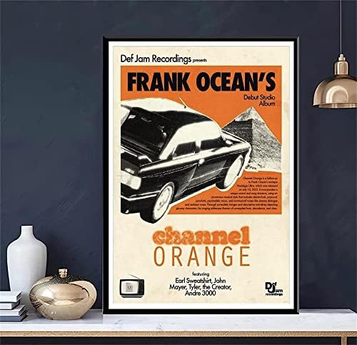 Motlwat Frank Ocean Плакат Канал Оранжеви Плакати Музикален Албум Плакати Естетика Стаите в HD Печат Платно на Стенно Изкуство, Начало