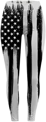 Американският Флаг, на 4 юли, Женски Гамаши с контрол на корема, САЩ, 4 Юли, Панталони за джогинг, Ежедневни Панталони за Стягане на