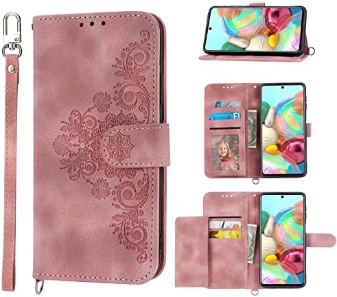 Чанта-портфейл с панти капак за телефон, съвместим с Samsung Galaxy A71 4G, една Чанта-портфейл със собственик на кредитната карта, калъф