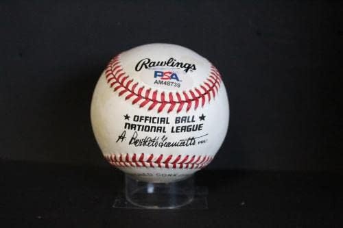 Резервоар Леонард Подписа Бейзболен Автограф Auto PSA/DNA AM48739 - Бейзболни топки с Автографи